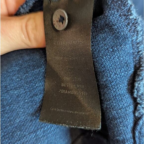 7 Diamonds Blue Polo Button Up Shirt Mens Large Stretch - Picture 4 of 9